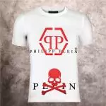 manches courtes t-shirt philipp plein prix bas white qp516 skull